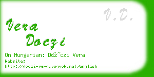 vera doczi business card